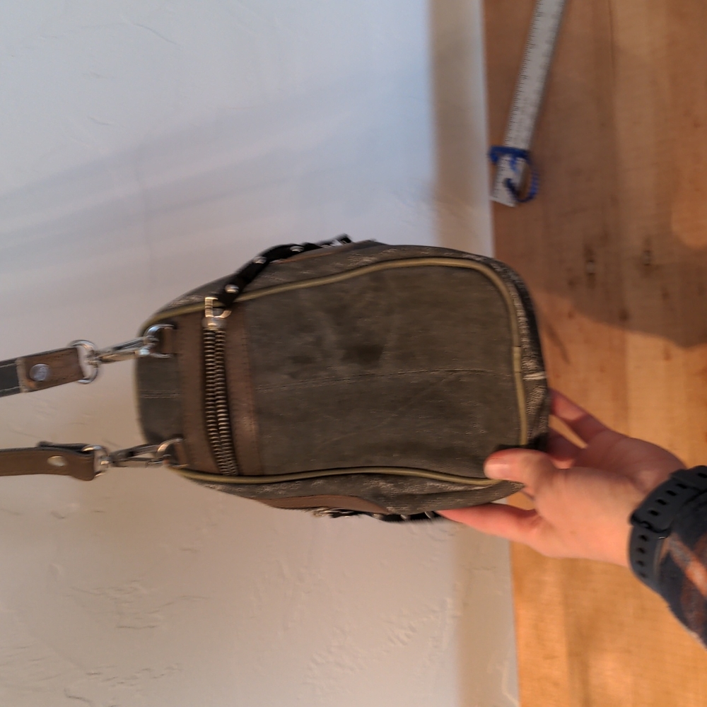 Distressed Studded Mona B mini backpack purse - Picture 2 of 8